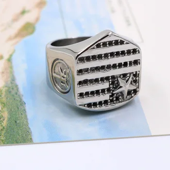 

Titanium steel star ring men's personality fashion popular small star ring free shipping