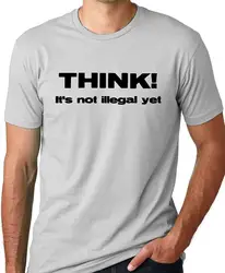Новая футболка модные футболки зомер думаю это не запрещено, но Смешные Свобода сарказм О-образным вырезом с коротким рукавом футболки для