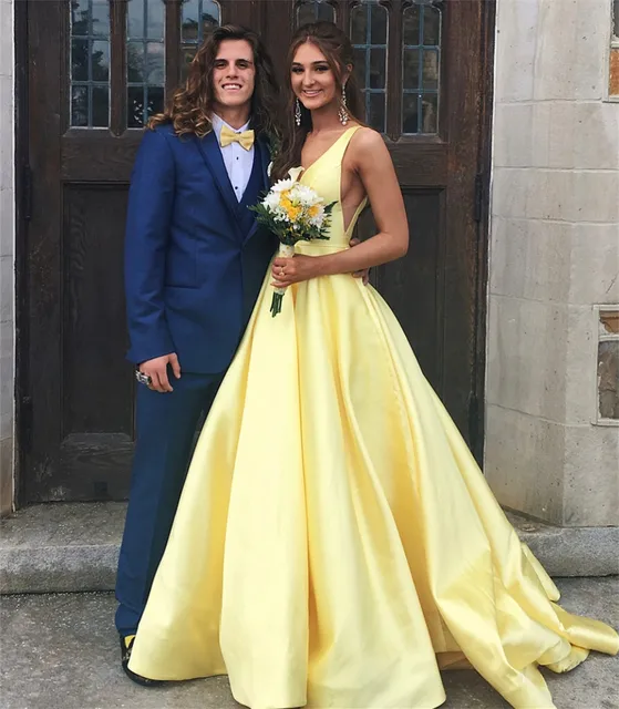 Elegant Yellow Wedding Dress