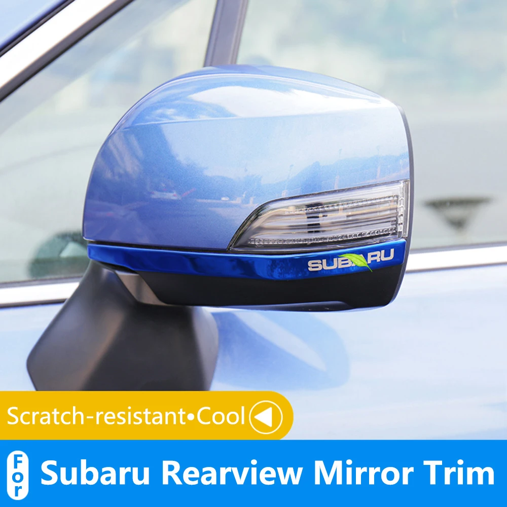 

2pcs/set Stainless Steel Car Rearview Mirror Cover Trim Strip Mouldings For Subaru Outback Legacy Impreza Forester XV 2013+