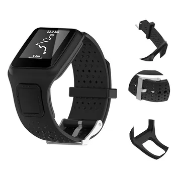 

New Silicone Replacement Soft Band for TomTom Replacement Silicagel Soft Band Strap For TomTom1 Multi Sport / Cardio GPS Watch
