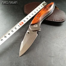 Классический открытый складной Ножи для шашлыков, деревянная ручка инкрустированные нержавеющая сталь острое лезвие, кемпинг выживания