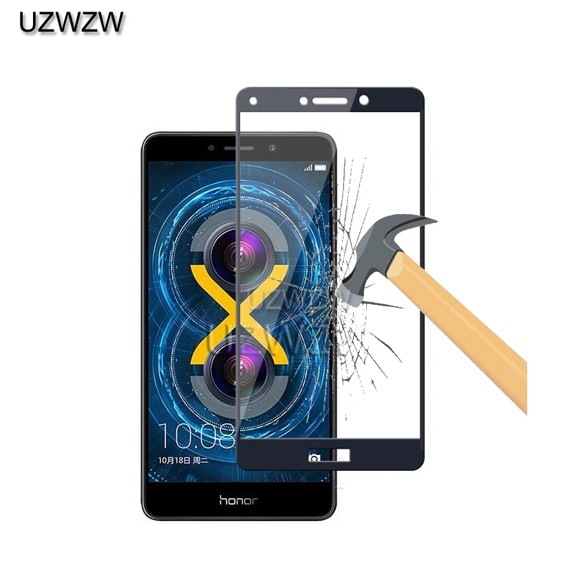 

2pcs Tempered Glass For Huawei Honor 6X Full Cover 2.5D Screen Protector Protective Film Tempered Glass For Huawei Honor 6X