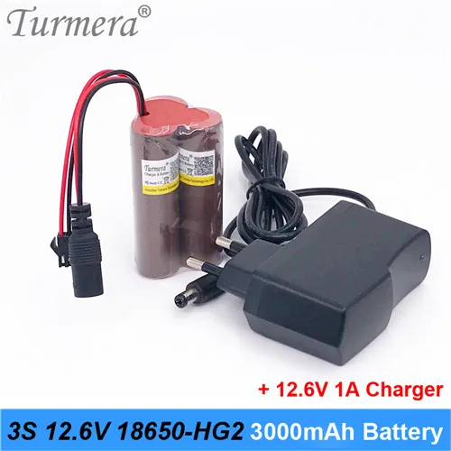 18650 упаковка 3s аккумулятор 18650 hg2 3000mah 10,8 v 12,6 v Аккумулятор для отвертки инструменты батарея и налобный фонарь Подгонянный аккумулятор - Цвет: 3s1p-pack-charger