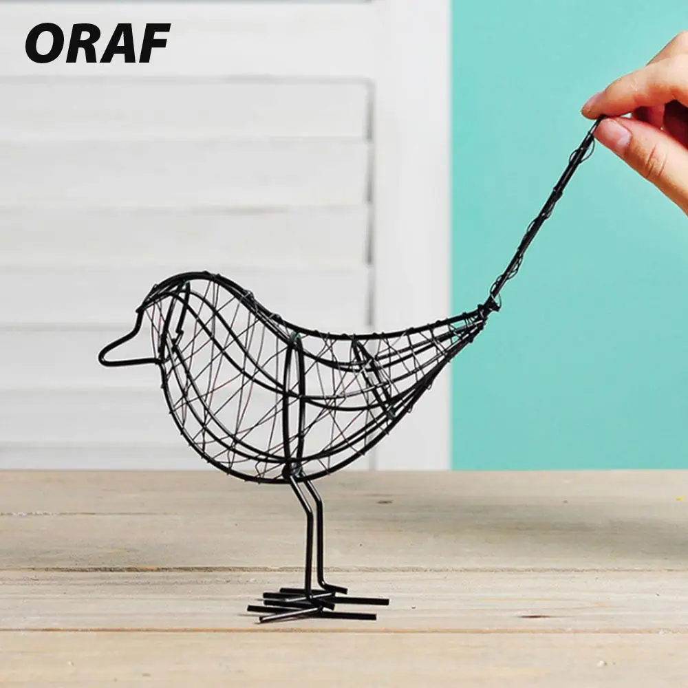 

Fashionable Iron Wire Bird White/Black/Blue Ornament Contemporary Craft Home Decor Beautiful Model Home Furnishing Ornaments