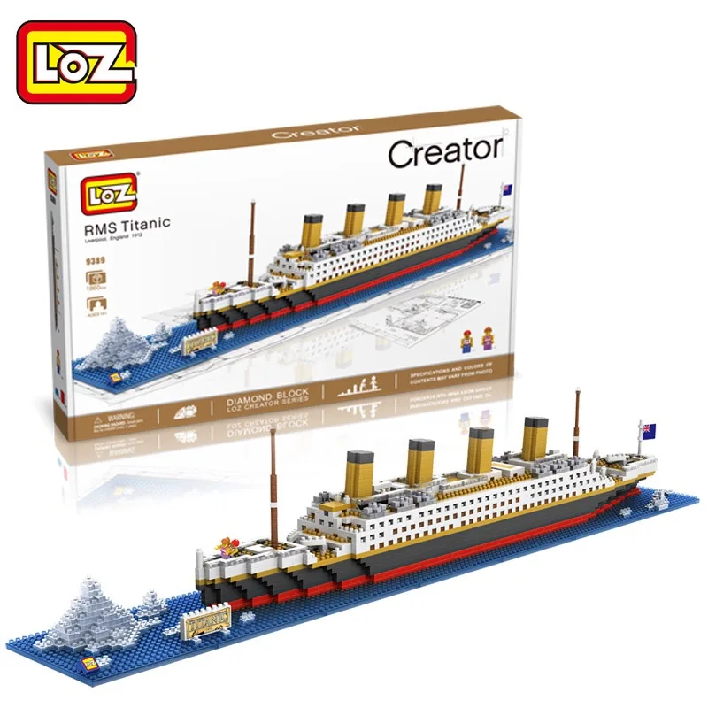 Строительные блоки LoZ Toys RMS Титаник корабль 3D игрушка титановая Лодка модель