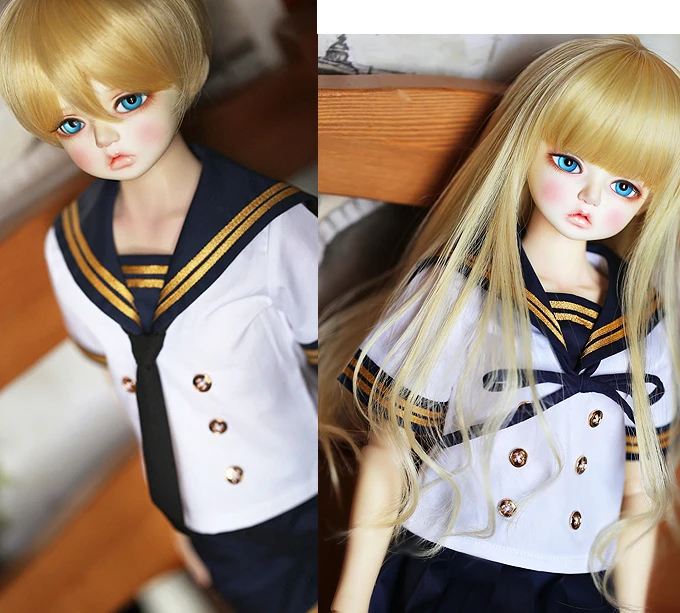 D01-P333 детская игрушка ручной работы 1/6 1/3 1/4 аксессуары для кукол BJD/SD Одежда для кукол белая кукла для мальчиков и девочек костюм моряка