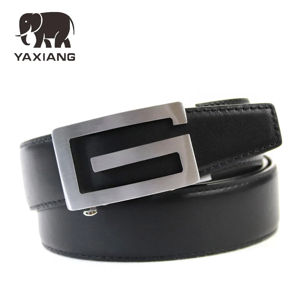 [YAXIANG]Famous Brand Belt Men G copper Automatic Buckle Top Quality