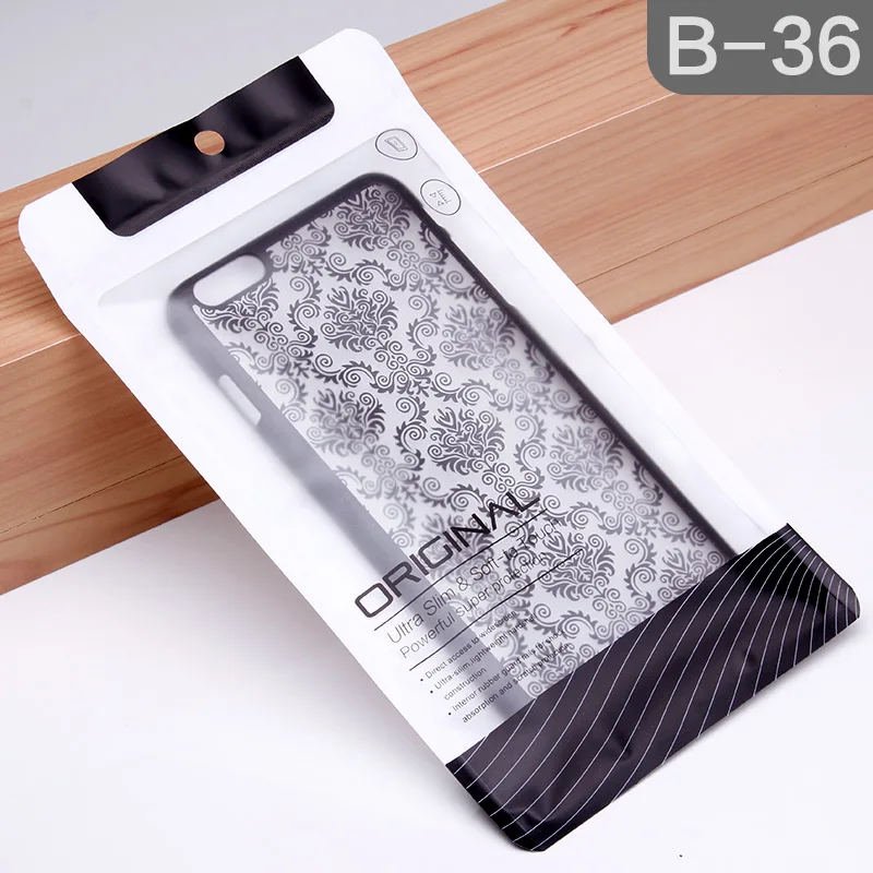 B-36 Clear plastic packaging bag cellphone case accessories retail packing PVC CPP bag forGalaxy S7edge accessories 2000pcs