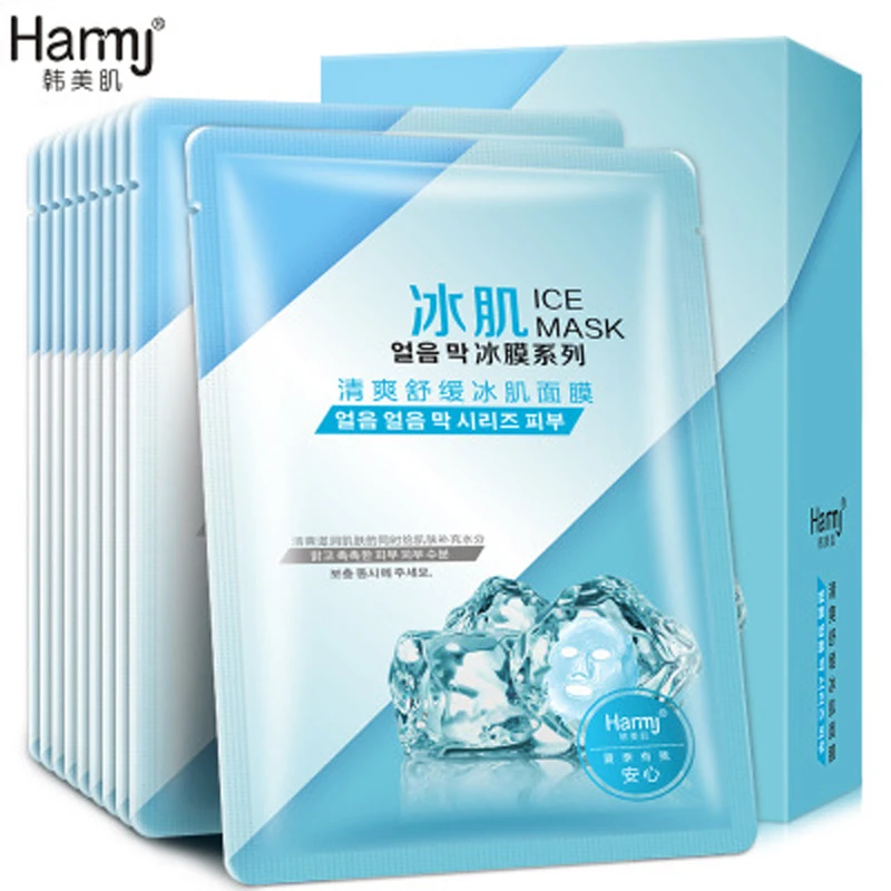 

Ice Spring Moisturizing Face Mask Collagen Whey Facial Sheet Peel Off Whitening Skin Anti Aging Summer Skin Care