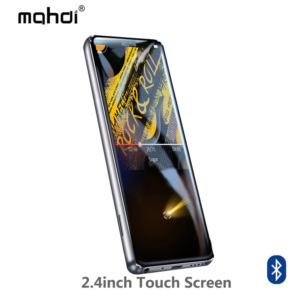Mahdi M600 HiFi Bluetooth MP3 music player HD touch screen Video player Portable Slim with Built-in Speaker FM Radio APE Flac