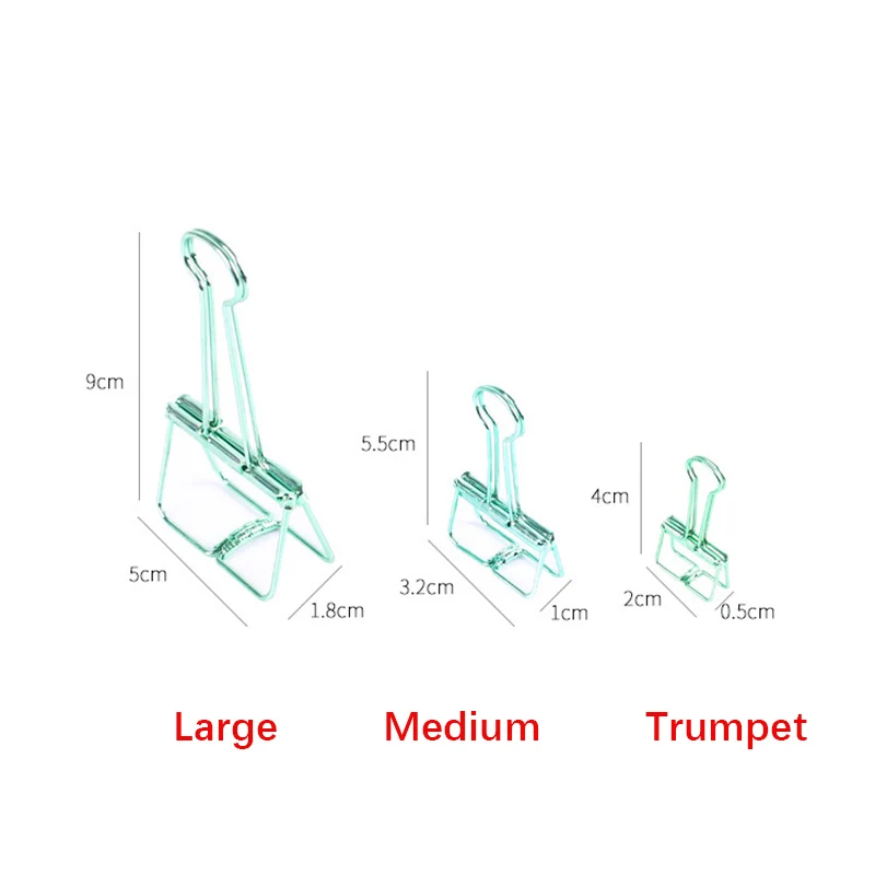 Симпатичные кавайные красочные металлические зажимы для бумаги зажим