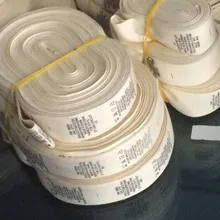 1000 шт на заказ бежевый хлопок лента одежда печать уход этикетка ткань стиральная этикетки 2,5*8 см