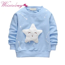 

Children's Spring Autumn Cotton Long Sleeve Sweatshirt Star Pattern Casual Pullover Kids Boys Girls Clothing Clothes