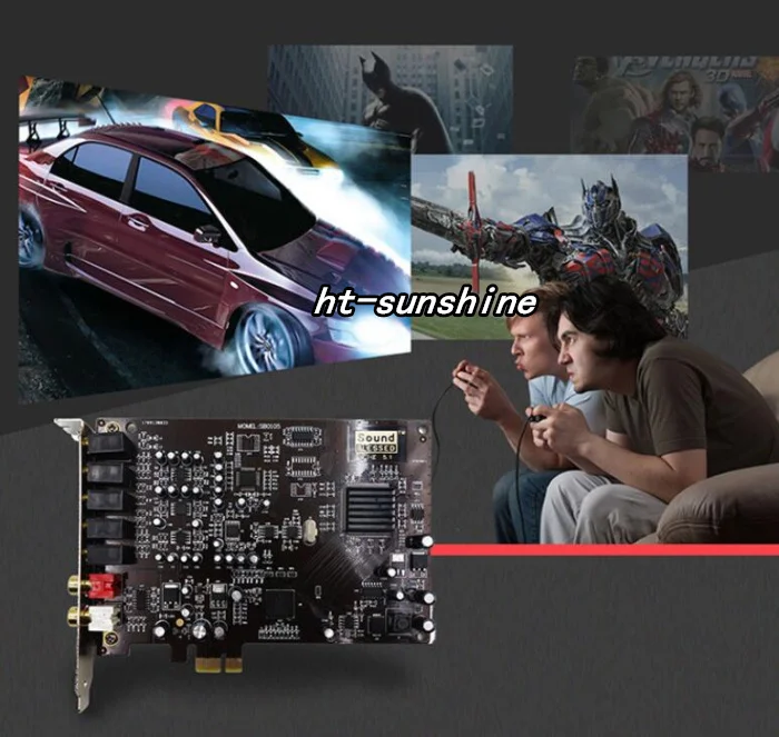 Sound Blemish Pci-e 5.1 Premium Sound Card Sb0105 Pcie 5.1 xp Windows 10 Natural - Imagem 2