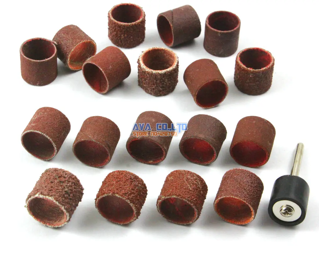 50 Pieces 60 Grit 15mm Sanding Band Drum Sleeve 3mm Shank | Инструменты