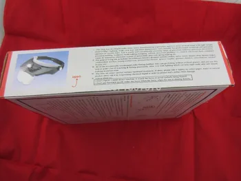 

free shipping Head Magnifying Glass with LED Light magnifier,gold silver gemstone head glasses loupe, jewelry testing tools