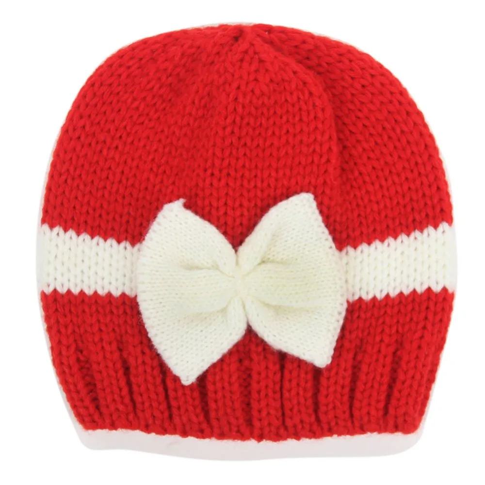 

Knitted Baby Hat Newborn Baby Winter Hats For Girl Boys Cap Kids Girls Boys Bowknot Knitted Crochet Winter Warm Cap