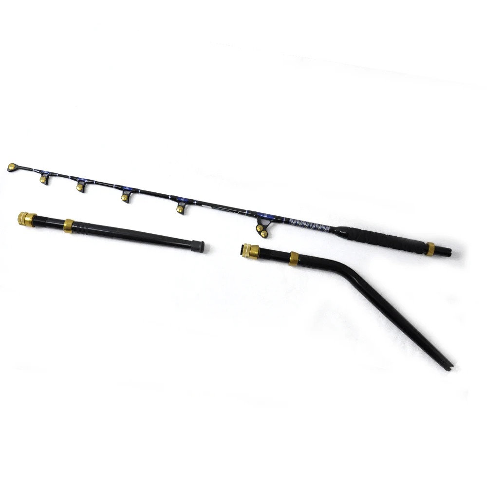 

BlueSpear 80# 5'6" alu butt 5+1 roller guide Trolling Rod