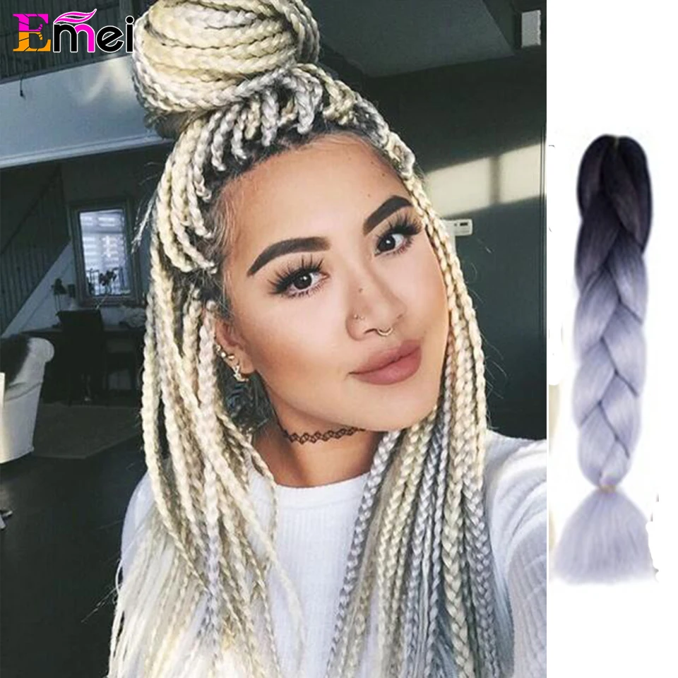 24inch Crotchet Braids Kanekalon Jumbo Braid Hair 100g/pc Ombre Crochet