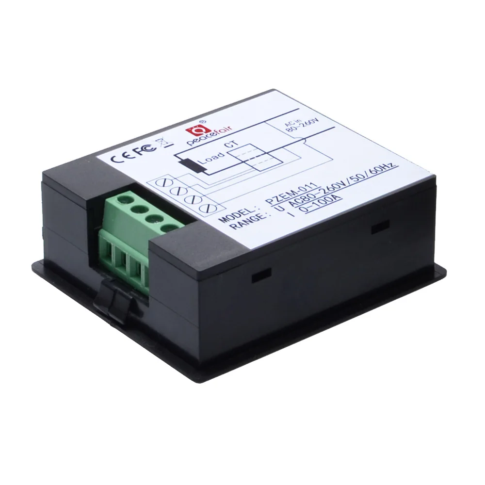AC 80-260 V Цифровой Многофункциональный ЖК-монитор мощности измеритель тока/напряжения/измеритель мощности 0-100A с трансформатором тока 12003014