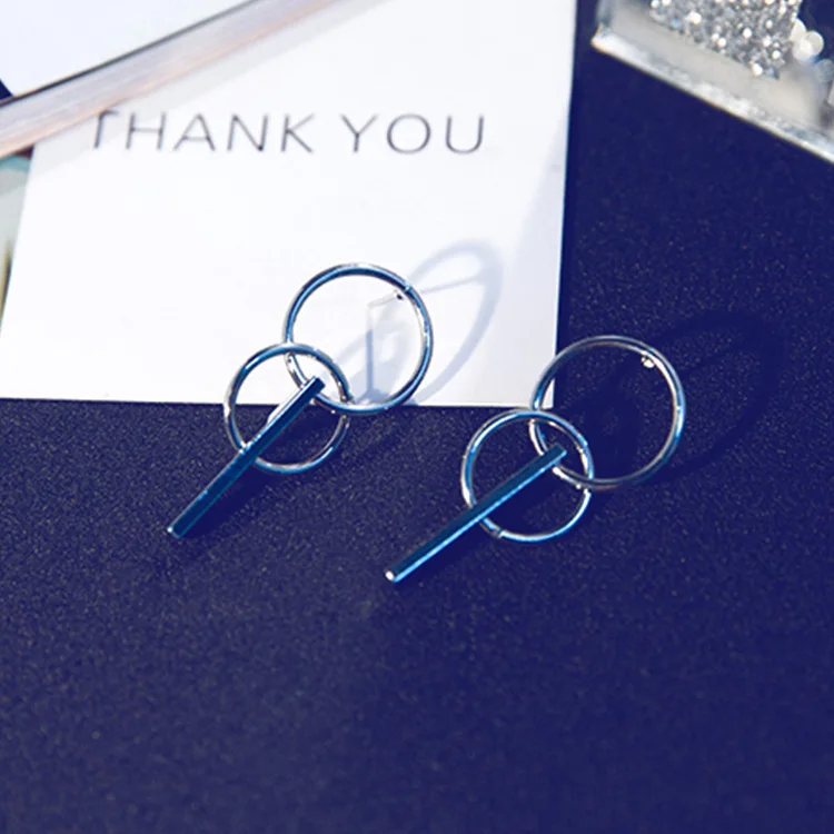 Женские двойные серьги ювелирные изделия одинакового поколения 2019|earrings double|jewelry