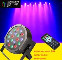 AC100-240V Дистанционного Управления 18*1 Вт Led Свет Этапа Наивысшей Мощности ГАММА Par Луча DMX Master Ведомого Led Квартира DJ Оборудование дискотека лампы
