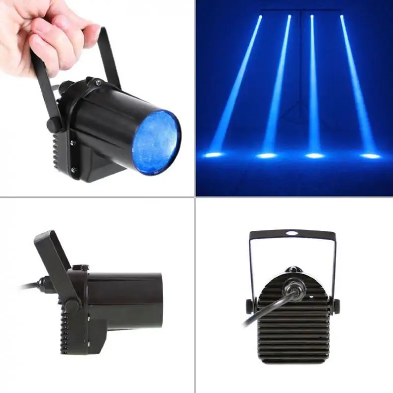 5W Blue Stage Lighting Effect LED Beam Spotlight Dance Party DJ Bar Spin Stage Light Pinspot Lights for Disco Clubs KTV Pub Bar