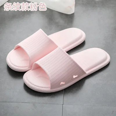 1PR/женские розовые резиновые Тапочки для ванной; брендовые дизайнерские унисекс сандалии; Вьетнамки для туалета; пляжные шлепанцы на плоской подошве; высокое качество - Цвет: pink