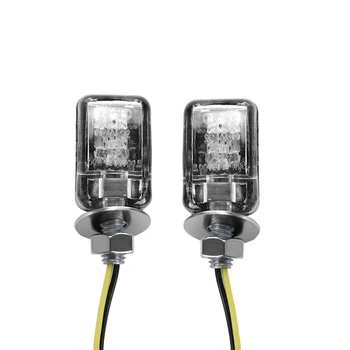 

Tonewan 2Pcs 6 LED Motorcycle Turn Signal Indicator Light Motor Mini Turnning Marker Lamp Universal Street Flasher 12V