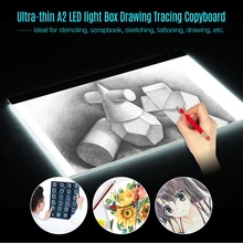 A2 большой ультра-тонкий светодиодный светильник Pad Box живопись Трассировка панель копировальная доска для мультфильм тату Трассировка рисунок планшет графический планшет