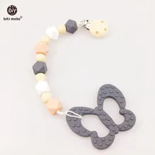 Давайте сделаем Детские подвески для кормления жевательные бусины силиконовые бабочки круглые соски клип автомобильное сиденье в виде игрушки DIY соска для использования при прорезывании зубов клип цепи