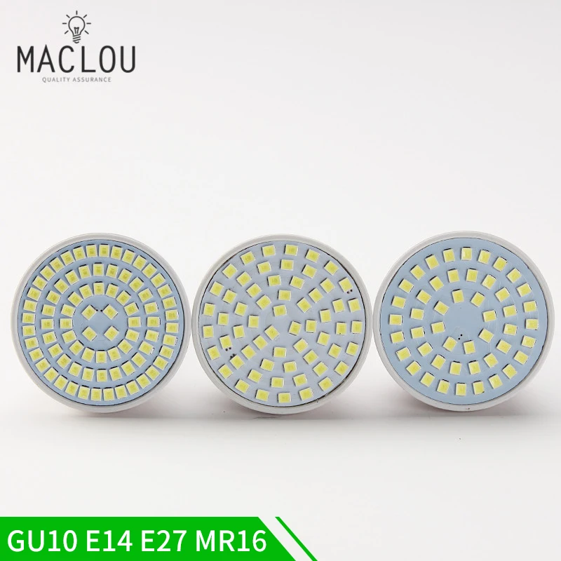 Светодиодный лампа GU10 E14 E27 MR16 Bombillas lampada прожектор 48 s 60 80 светодиодный SMD 2835 для