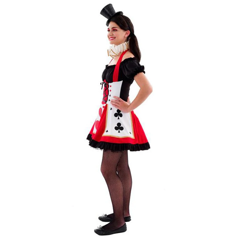 Алиса в стране чудес Красивая игральная карта подростковое платье для косплея женский костюм на Хэллоуин для девочек на заказ