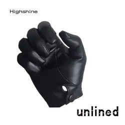 Highshine мужские наручные пуговицы цельные перчатки из шеврета черно-коричневые