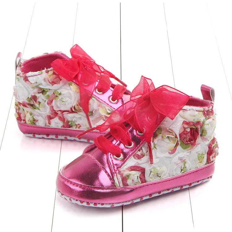 Sunshine& Rainy детская обувь для девочек Riband роза принцесса обувь малыша девушка первые ходоки тапки мягкой подошвой Обувь для новорожденных