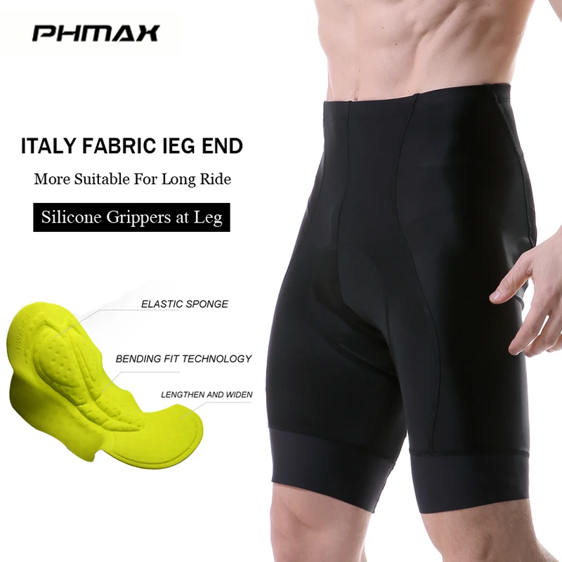 PHMAX велосипедные шорты 8 см Италия Grippers at Leg Coolmax противоударные MTB для горного