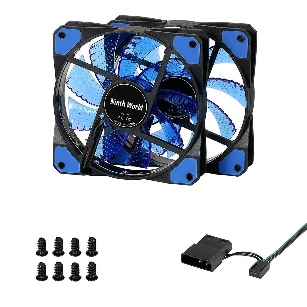 120mm Green Case Fans 15-LEDs Cooling For Computer PC Cases CPU Coolers And /"