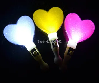 

12pcs/lot LED glow heart stick led LOVE stick flash wand light stick wedding favors and gifts christmas decoration