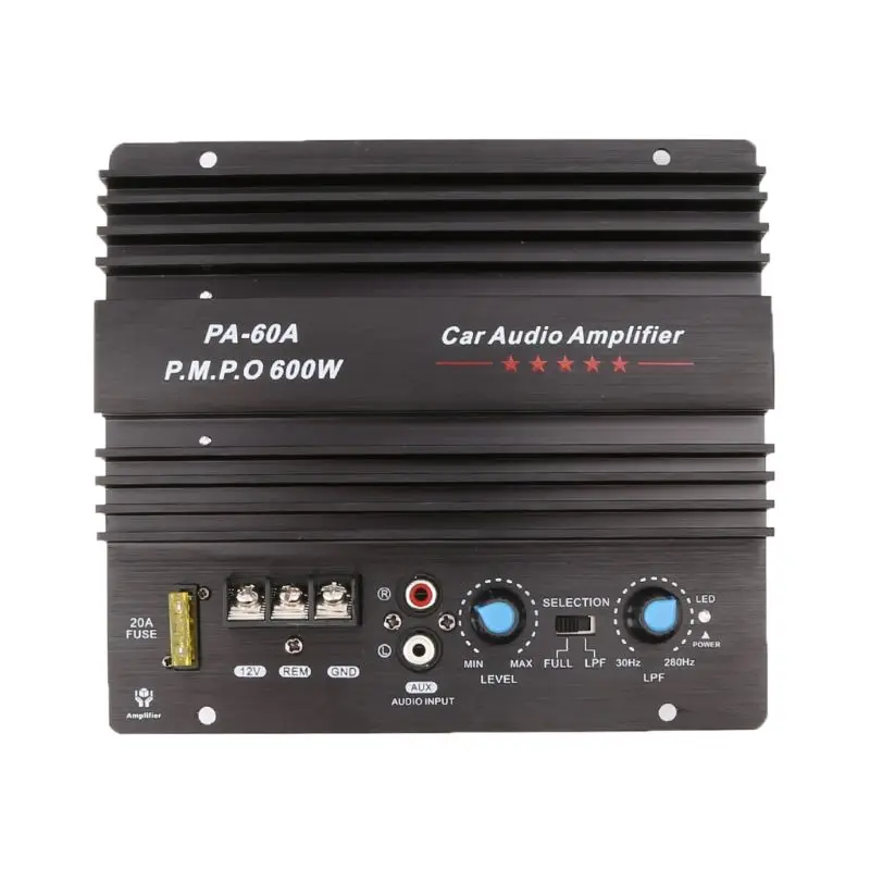12 V 12 V 600 W coche amplificador de Audio de PA-60A Subwoofer Módulo de circuito 12 V 12 V 600 W coche amplificador de Audio de PA-60A Subwoofer Módulo de circuito