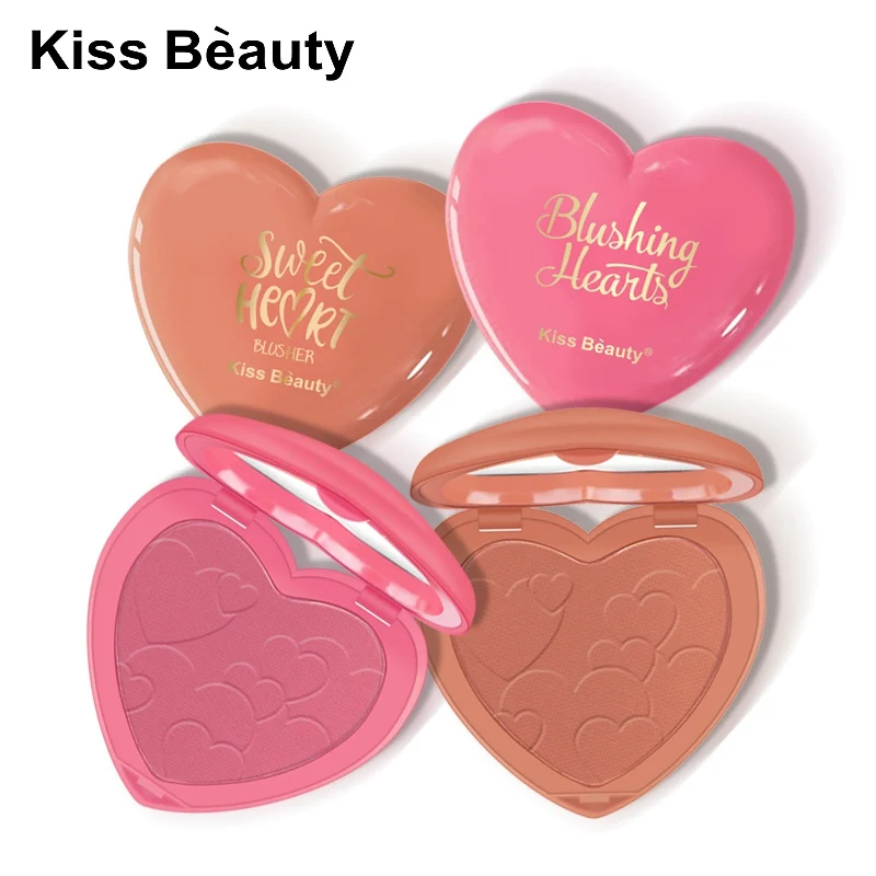 

Heart-shaped Velvet Rouge Blusher Powder Makeup Cosmetic Natural Blusher Powder Palette Face Blush For Beauty Girl