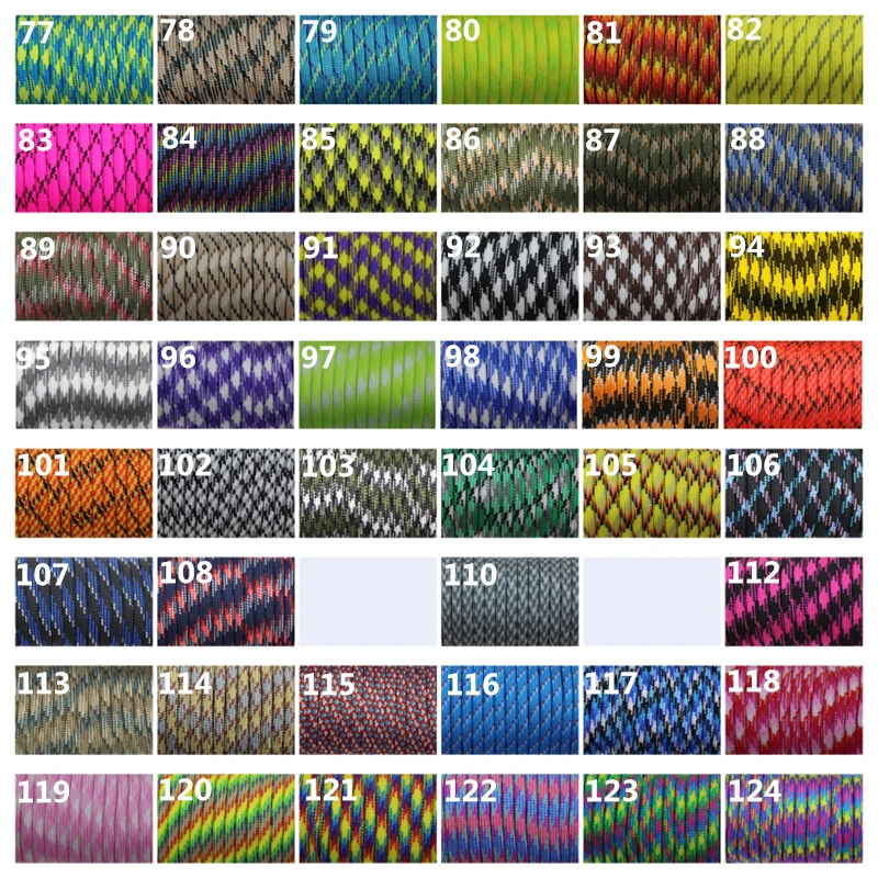 2018 سكينة سرفايفل فيديكس شحن مجاني!!! 150 قطعة/الوحدة Paracord في 550 المظلة الحبل حبل 7 ستراند كور 100ft ل تسلق التخييم