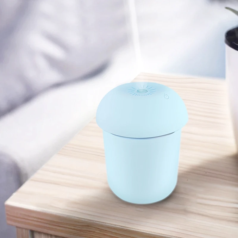 

Rechargable Humidifier mushroom lamp multi -function diffuser office air mini USB Fan LED night light humidifier drop Shipping