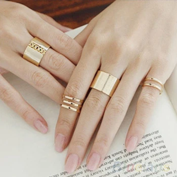 3Pcs/Set Fashion Top Of Finger Over The Midi Tip Finger Above The Knuckle Open Ring 01VW