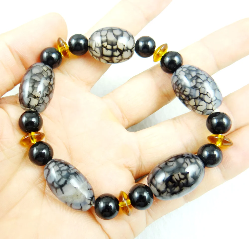 Wholesale Multicolor Natural agates Beads Bracelets Tibetan Style Hand string Women Men gift