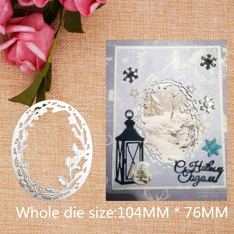 

Hollow Frame Metal Cutting Dies Mold 2019 New DIY Scrapbook Paper Craft Knife Mould Blade Punch Stencils Dies 104*76mm