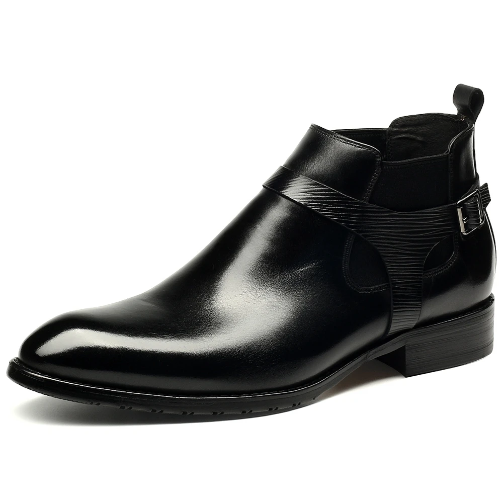 Robe Haute Célèbre Chaussures Véritable Qualité En Pointu Nouveau Black Cheville Cuir wine Bottes Hommes Laçage Marque hrdxtCQs