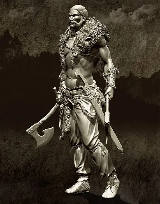 

New Unassembled 1/24 75MM Warrior 75MM ANCIENT Resin Kit DIY Toys Unpainted resin model
