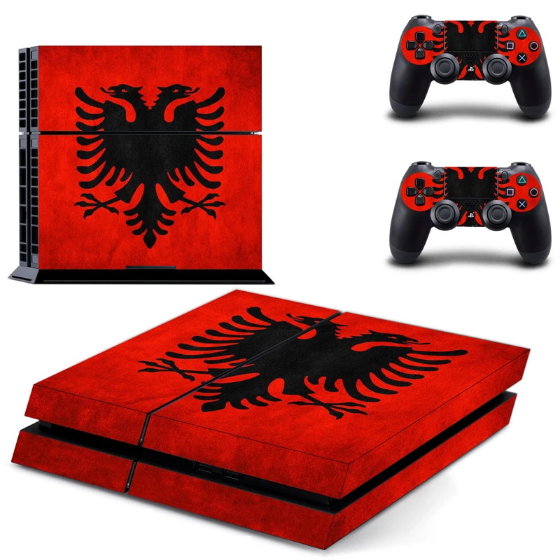 Государственный Флаг Албании PS4 кожи стикеры Наклейка для sony playstation 4 консоли и 2 контроллеров PS4 кожи Стикеры винил