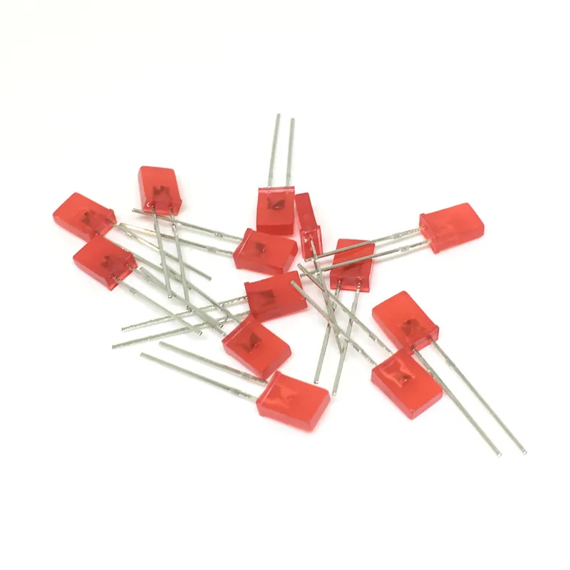 100pcs Red light-emitting diodes Red turn Red white blue green yellow 2X5X7 Square 1